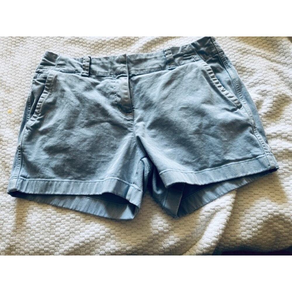 Vineyard Vines Blue Herringbone Stretch Cotton Shorts Size 6 EUC Pockets